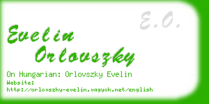 evelin orlovszky business card